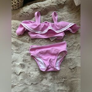 Janie and Jack Pink Ruffled Bikini Set BNWOT 12-18 months